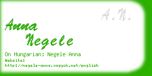 anna negele business card